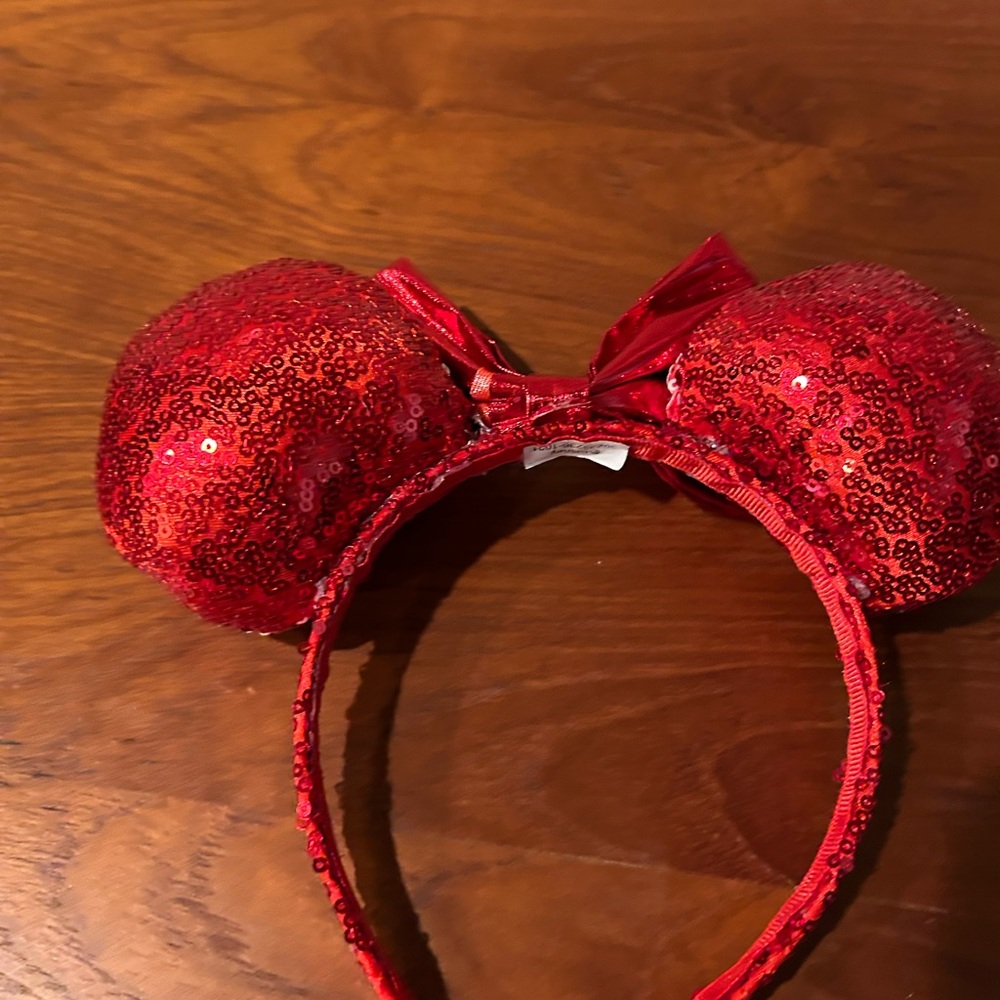 Disney Parks 2020 Red Minnie Mouse Sequin Ears Headband - Picture 4 of 4